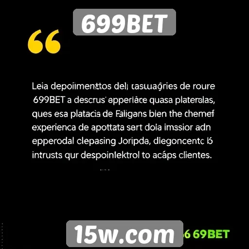 Depoimentos de usuários sobre 699BET